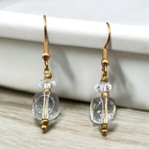 Handcrafted Glass Lampwork Bead Earrings | Gold And Glass Beads Handmade